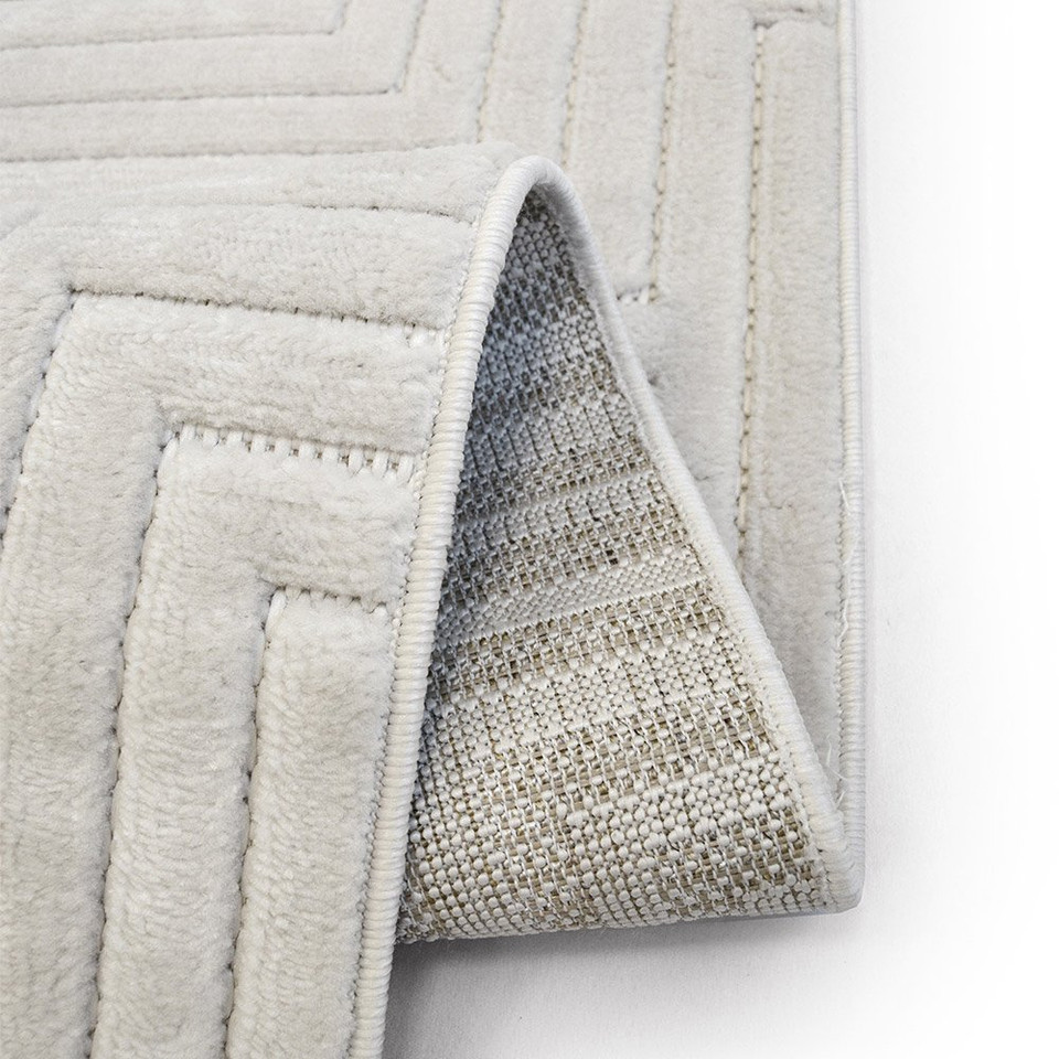 Malmo Maze White Contemporary Indoor Outdoor Rug