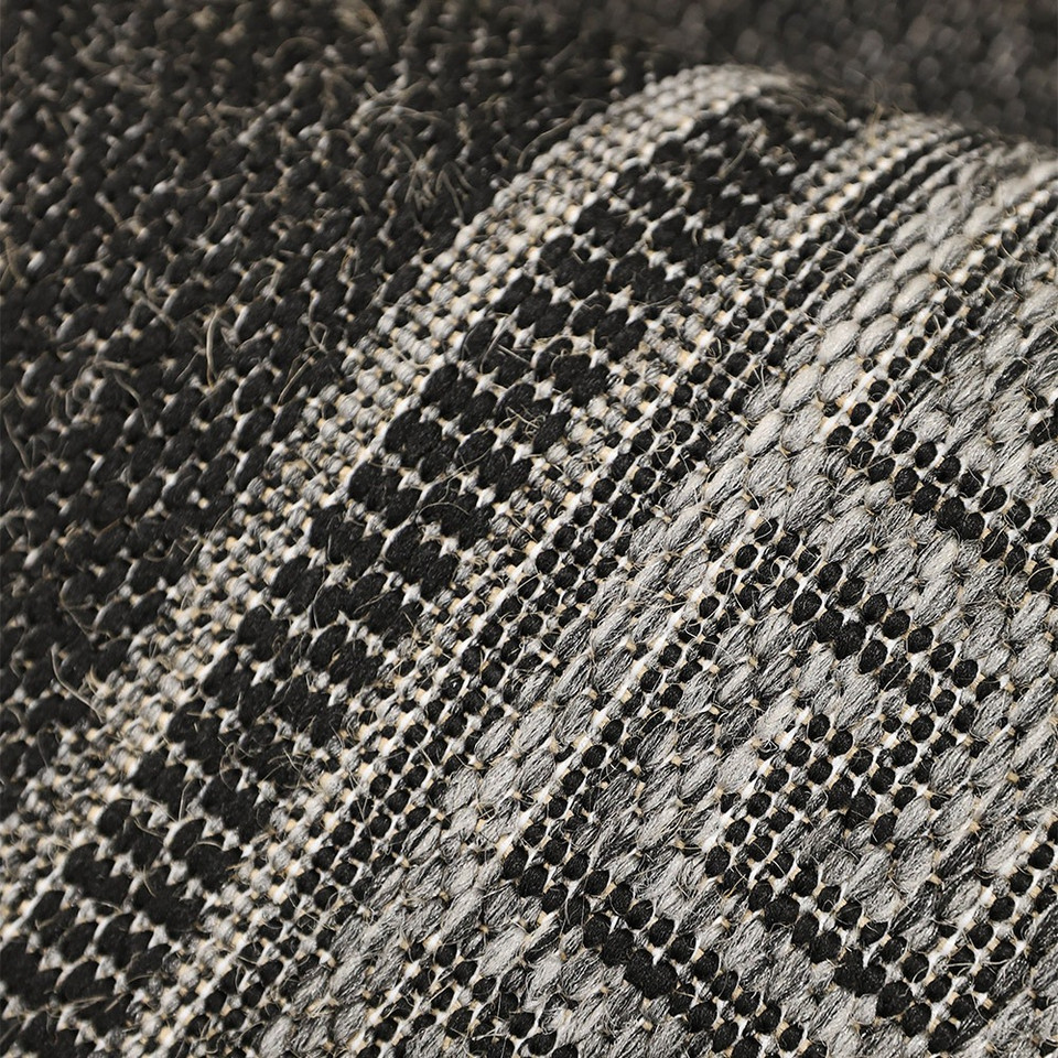 Flatweave Gel Greek Key Black Rug