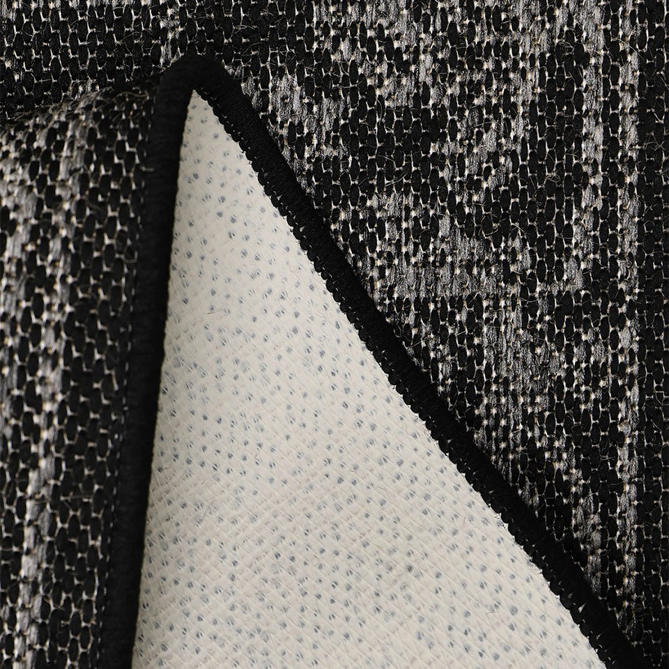 Flatweave Gel Medallion Black Rug