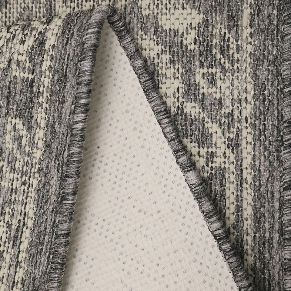 Flatweave Gel Medallion Steel Grey Rug