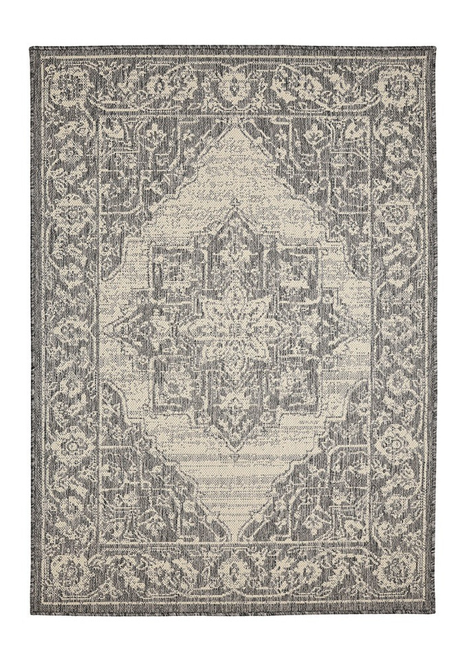 Flatweave Gel Medallion Steel Grey Rug
