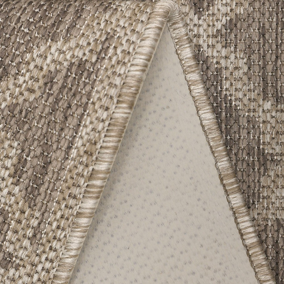 Flatweave Gel Trellis Latte Rug