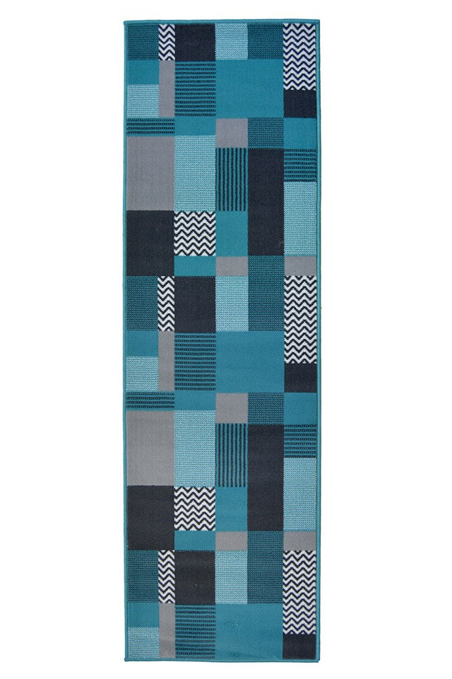 Maestro Montreal Teal Rug Runner