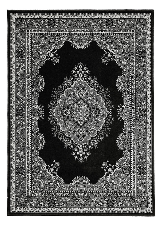 Maestro Traditional Black Grey Rug