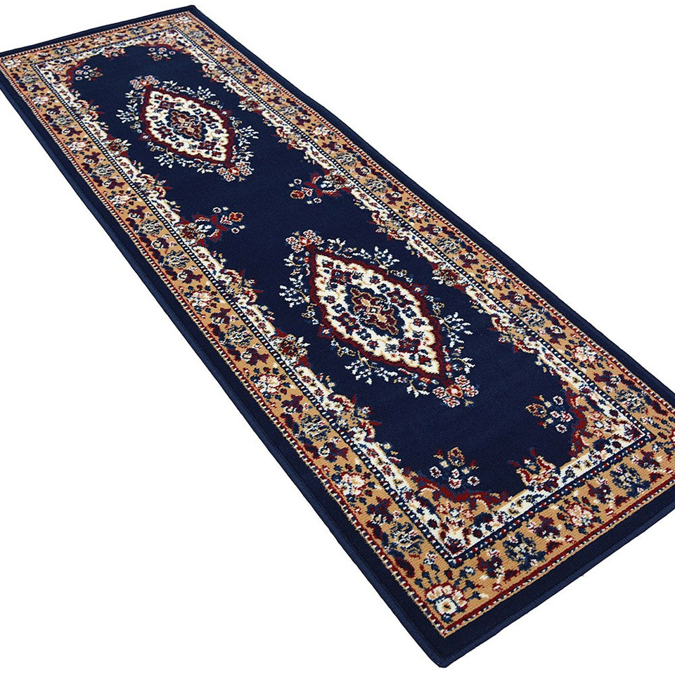 Maestro Traditional Navy Rug Runner