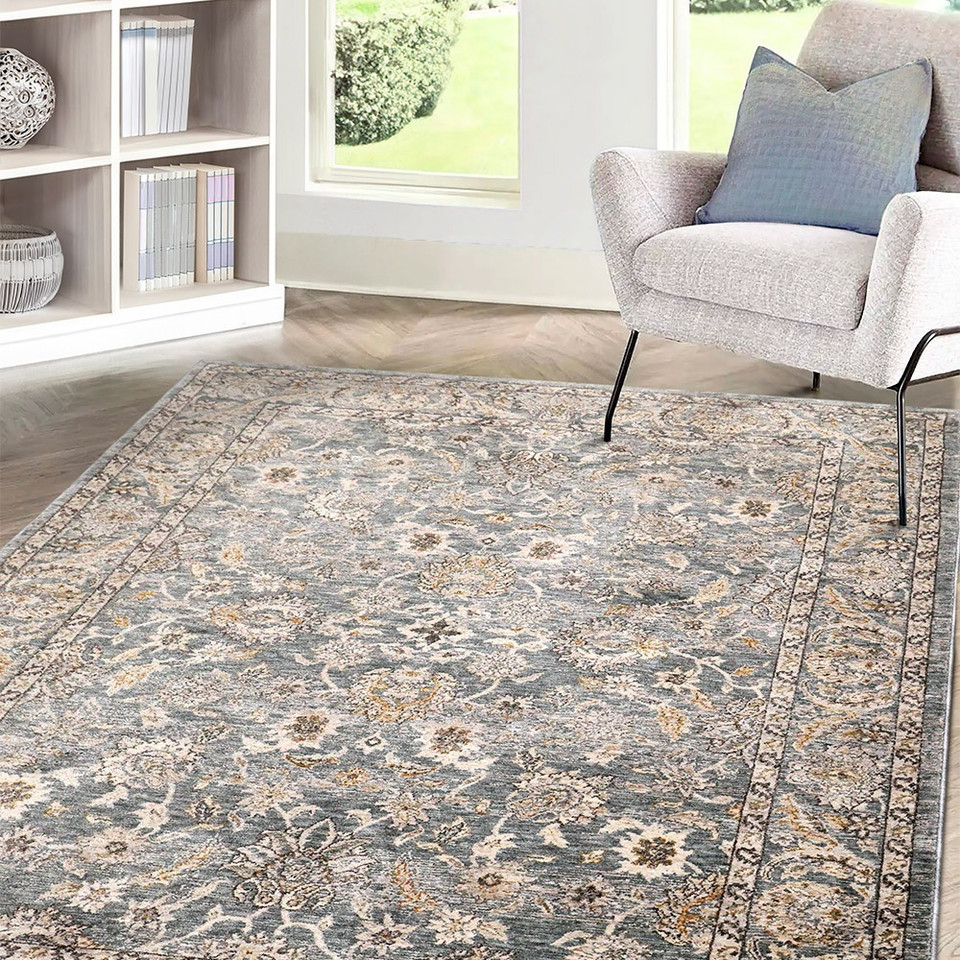 Raja Traditional Grey Rug
