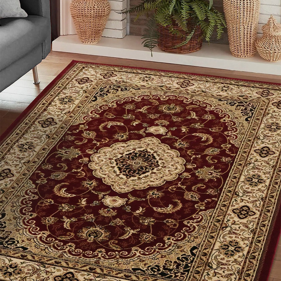 Victoria Traditional Red Rug