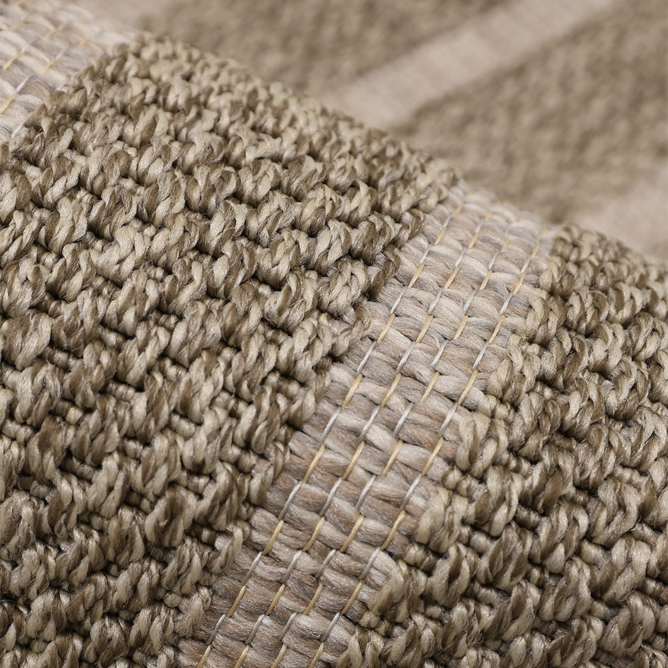 Summer Stripe Natural Garden Rug Runner