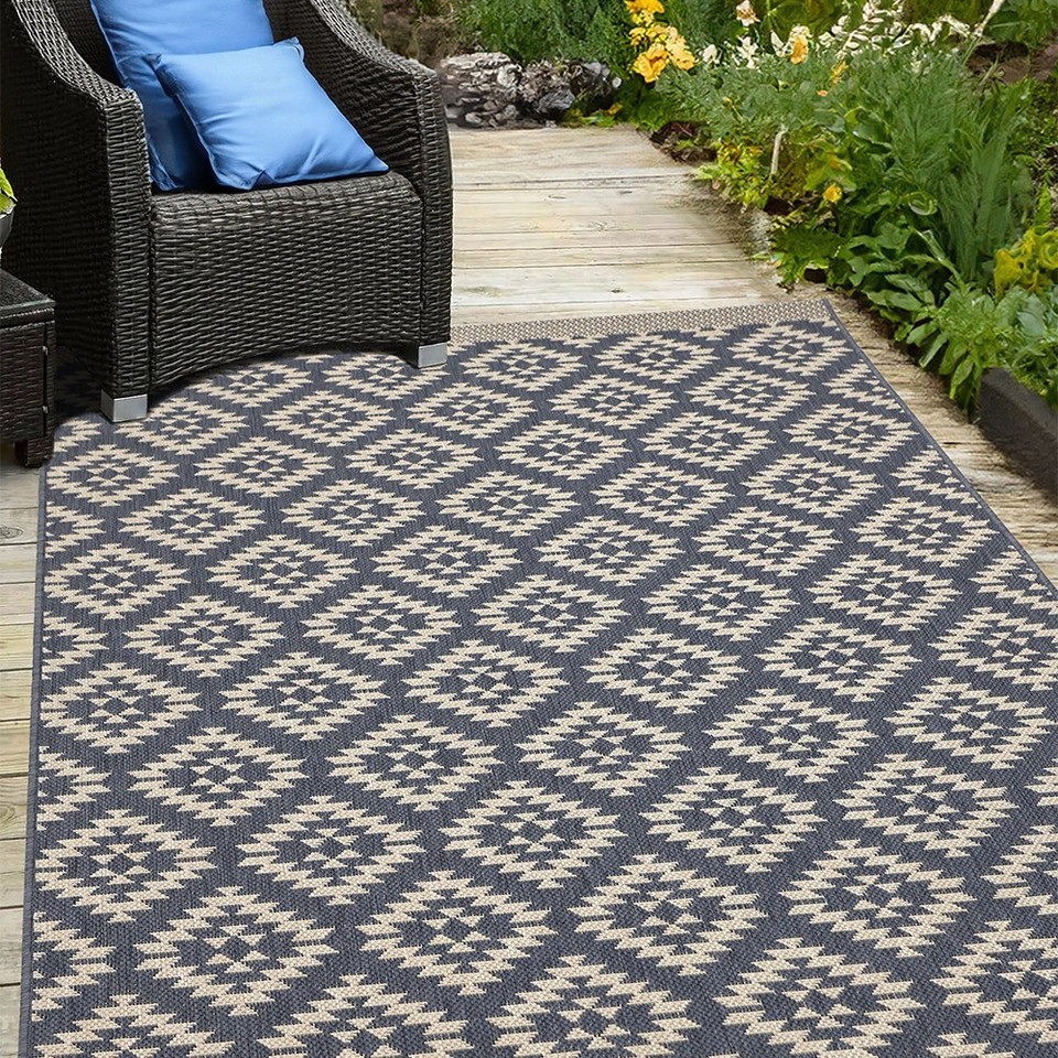 County Genesis Navy Indoor Outside Rug