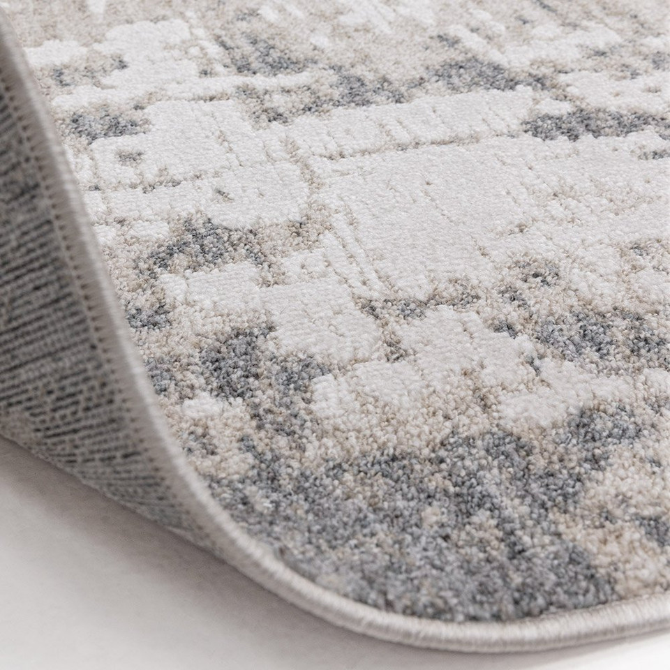 Anders AN01 Abstract Grey Rug closeup fold angle
