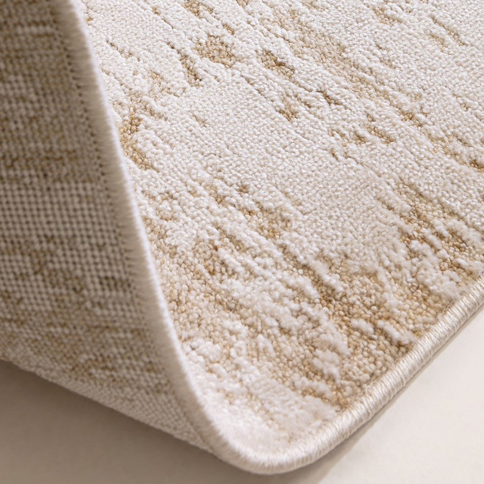 Anders AN04 Abstract Beige Rug closeup fold