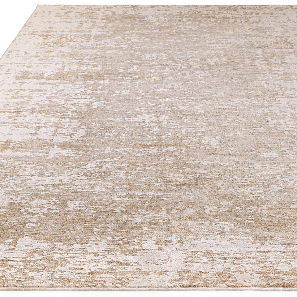 Anders AN04 Abstract Beige Rug closeup angle silo