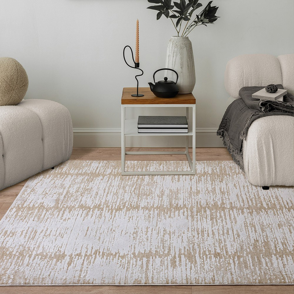 Anders AN13 Abstract Beige Rug