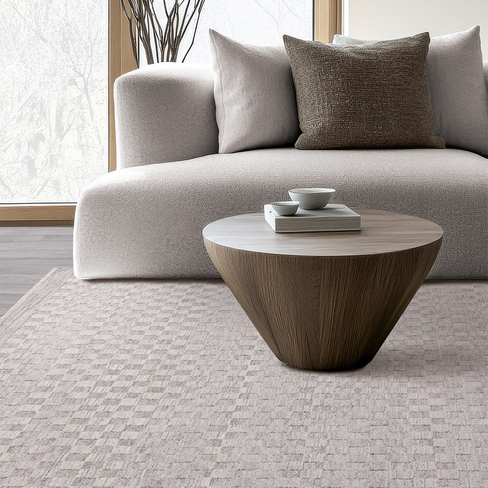Laurent LA02 Boho Abstract Grey Rug