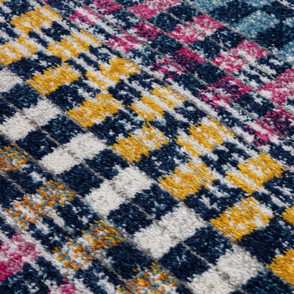 Muse Check Bright MU30 Modern Multi Rug
