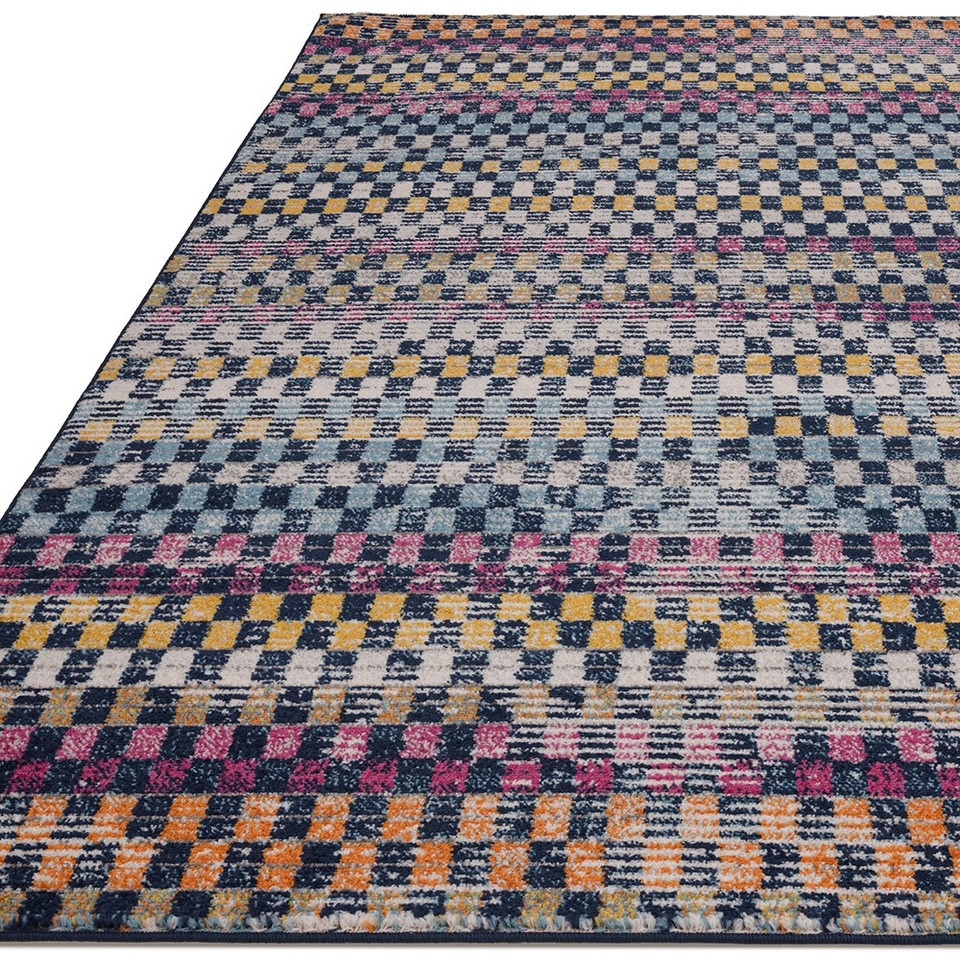 Muse Check Bright MU30 Modern Multi Rug