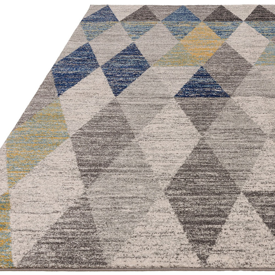 Muse Harlequin MU25 Modern Geo Blue Rug