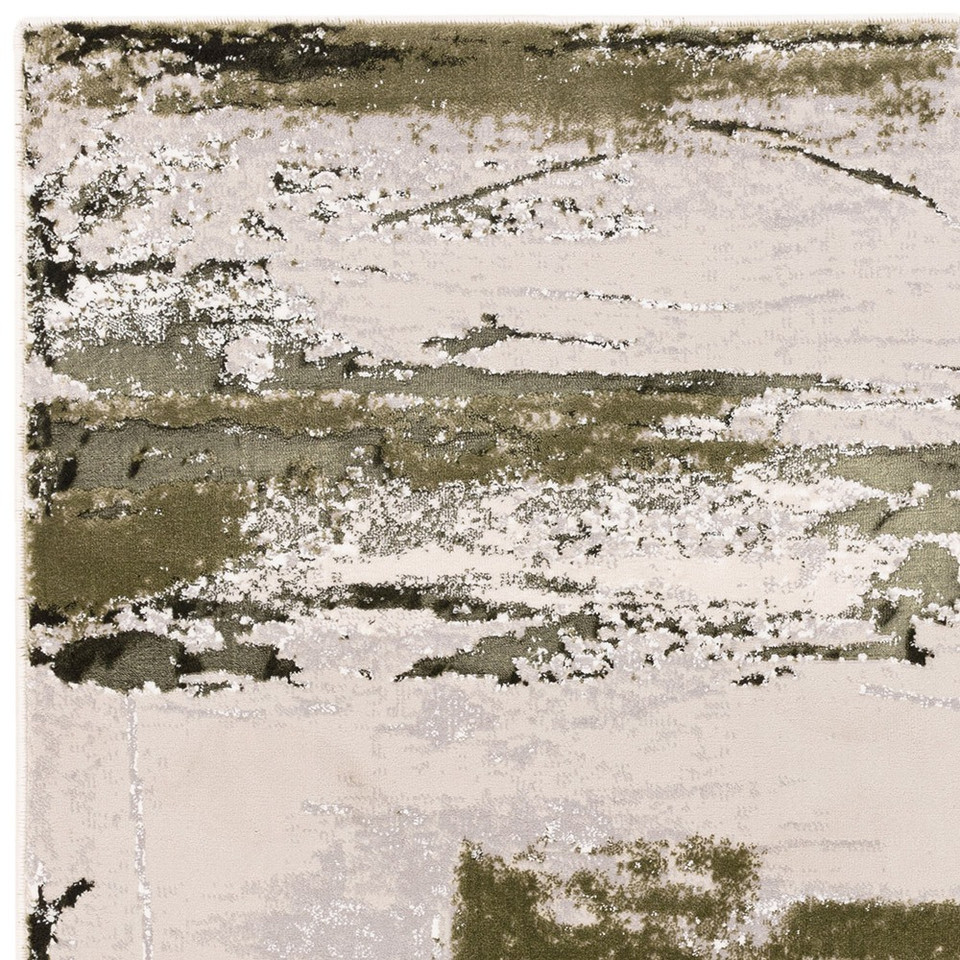 Stellar ST08 Abstract Green Rug
