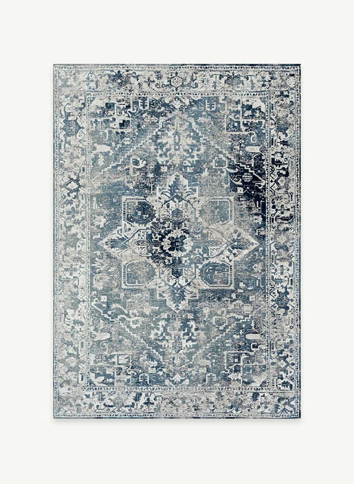 Tabriz Atlantide Blue 9646 Indoor Outdoor Washable Eco Rug