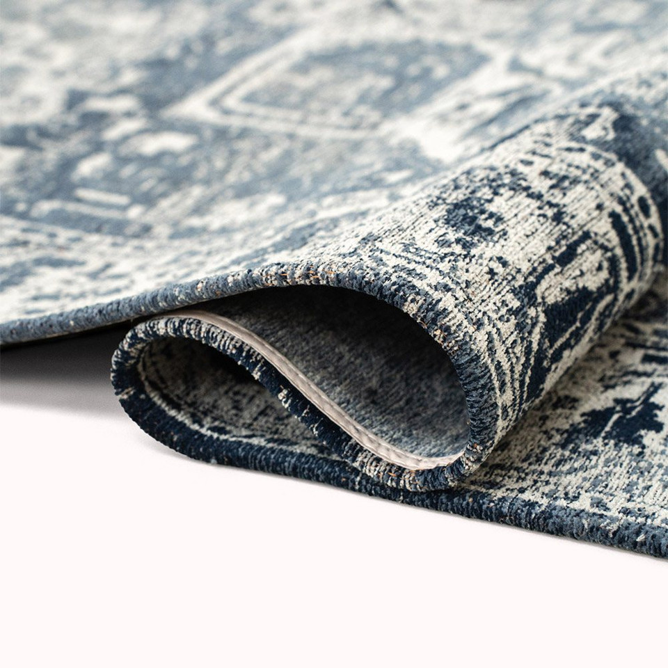 Tabriz Atlantide Blue 9646 Indoor Outdoor Washable Eco Rug