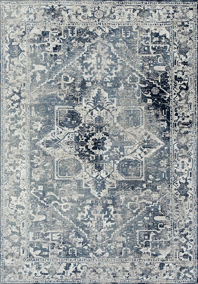 Tabriz Atlantide Blue 9646 Indoor Outdoor Washable Eco Rug