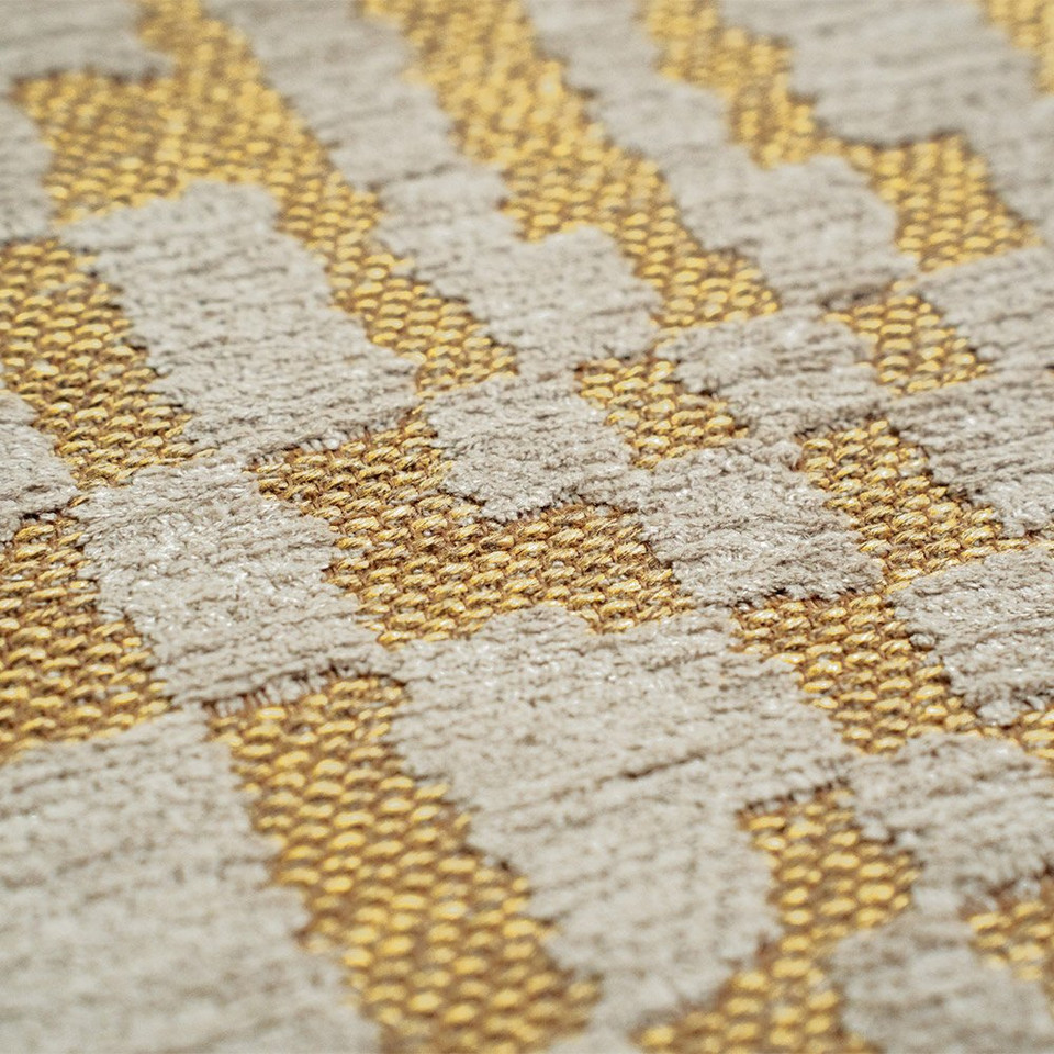 Structures Berber Erg Yellow 9648 Indoor Outdoor Washable Eco Rug
