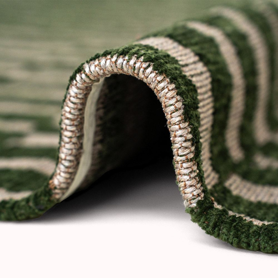 Structures Berber Oasis Green 9650 Indoor Outdoor Washable Eco Rug