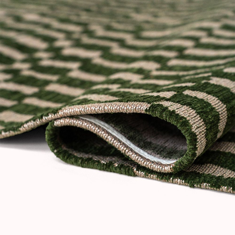 Structures Berber Oasis Green 9650 Indoor Outdoor Washable Eco Rug