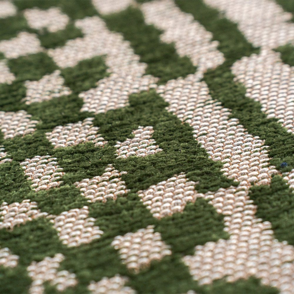 Structures Berber Oasis Green 9650 Indoor Outdoor Washable Eco Rug