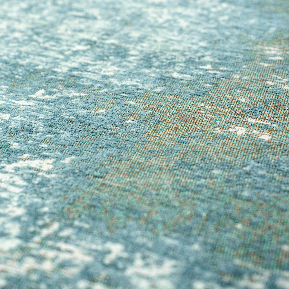 Virgin Land Neptune Blue 9656 Indoor Outdoor Washable Eco Rug