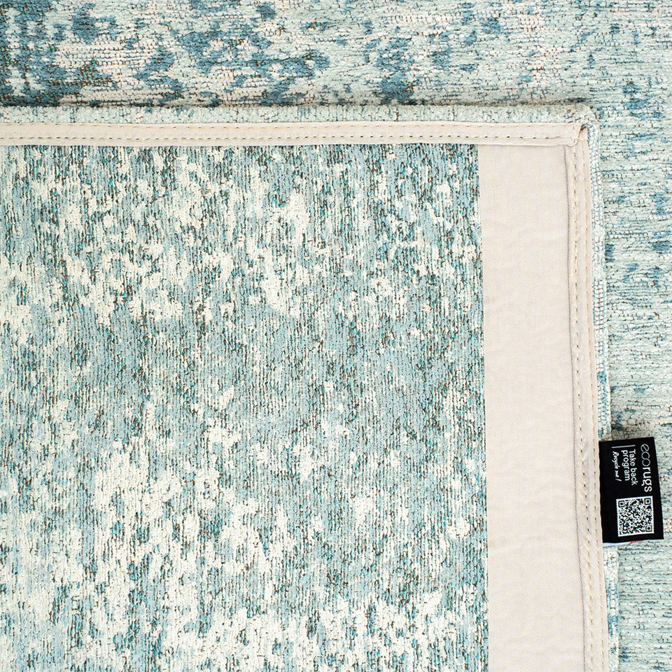 Virgin Land Neptune Blue 9656 Indoor Outdoor Washable Eco Rug