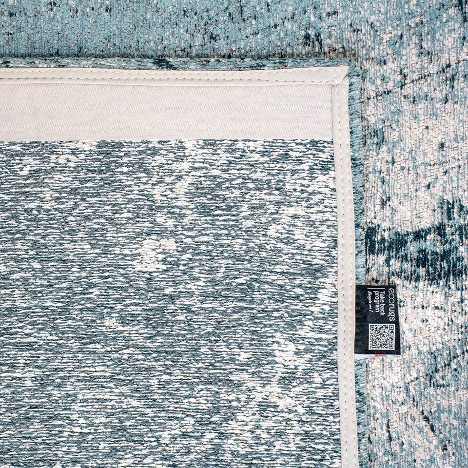 Mad Men Sol Dragonfly Blue 9773 Indoor Outdoor Washable Eco Rug