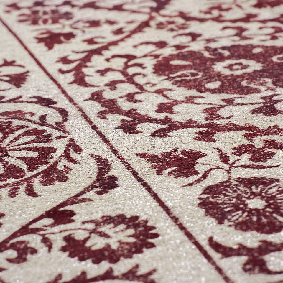 Suzani Zephyr Red 9734 Indoor Outdoor Washable Eco Rug