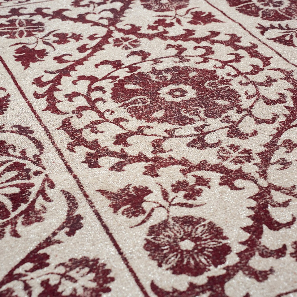 Suzani Zephyr Red 9734 Indoor Outdoor Washable Eco Rug