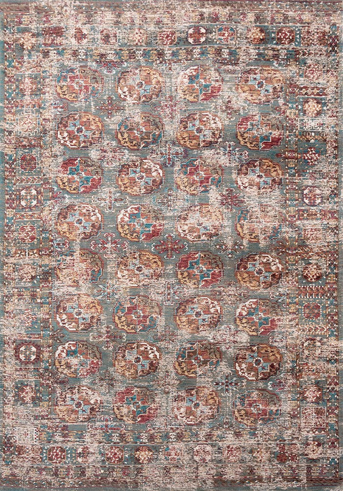 Kasak Almati Blue 9845 Indoor Outdoor Washable Eco Rug