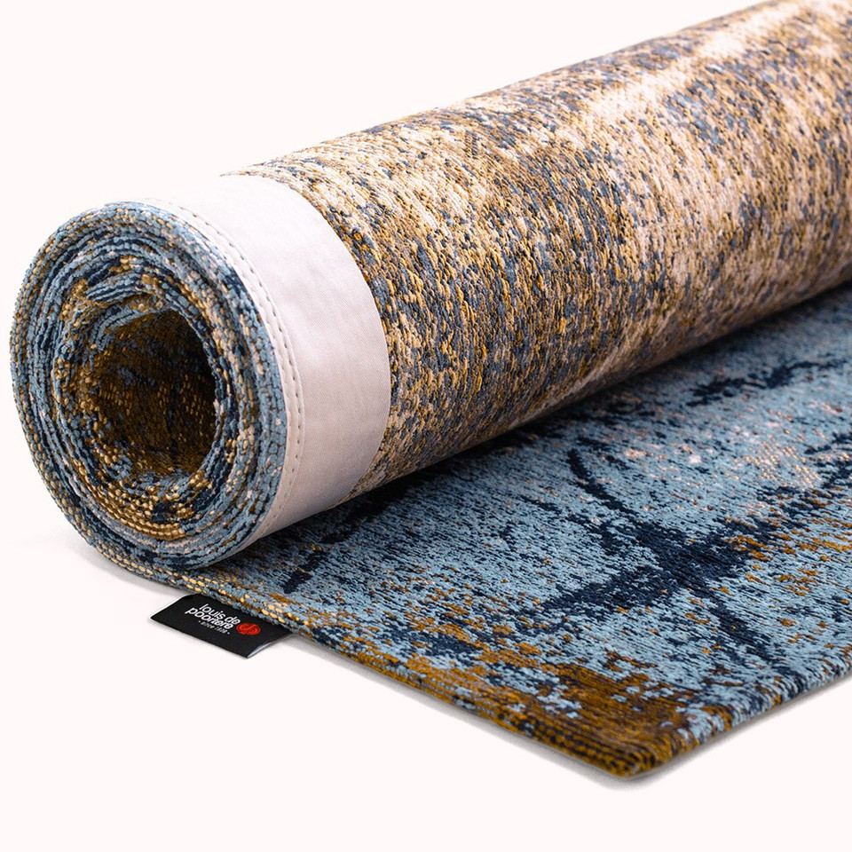 Cities Dubai Gold Sea 9698 Indoor Outdoor Washable Eco Rug