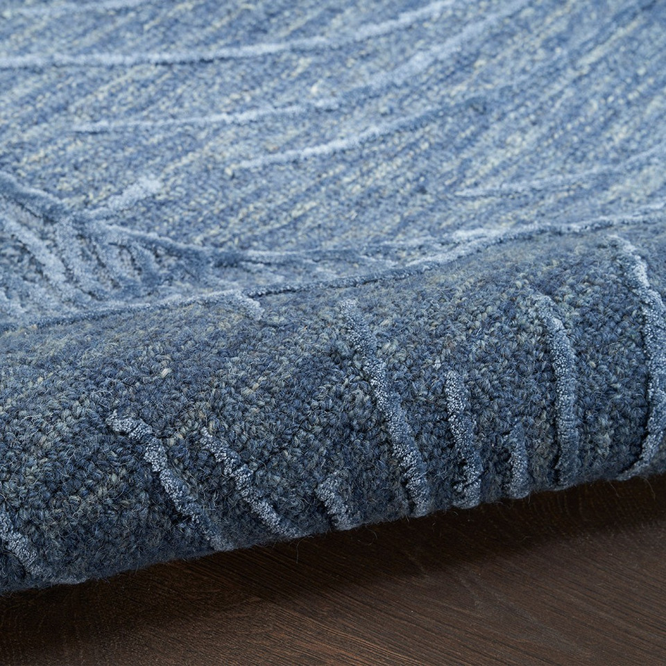 Avra AVR01 Floral Blue Rug Runner