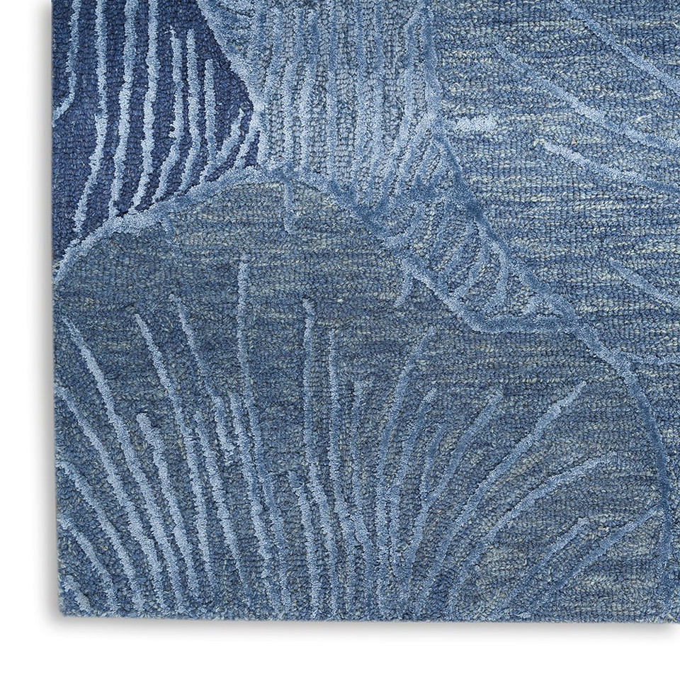 Avra AVR01 Floral Blue Rug Runner