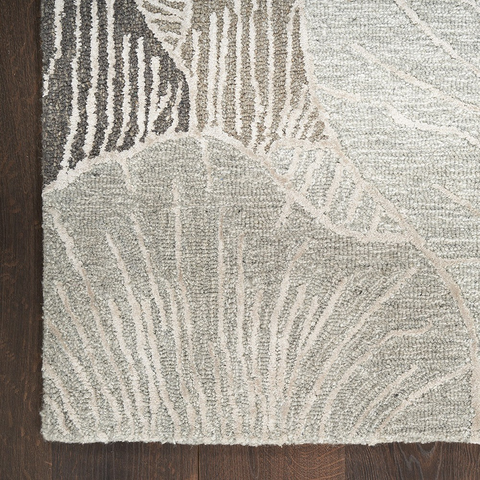 Avra AVR01 Floral Grey Rug Runner