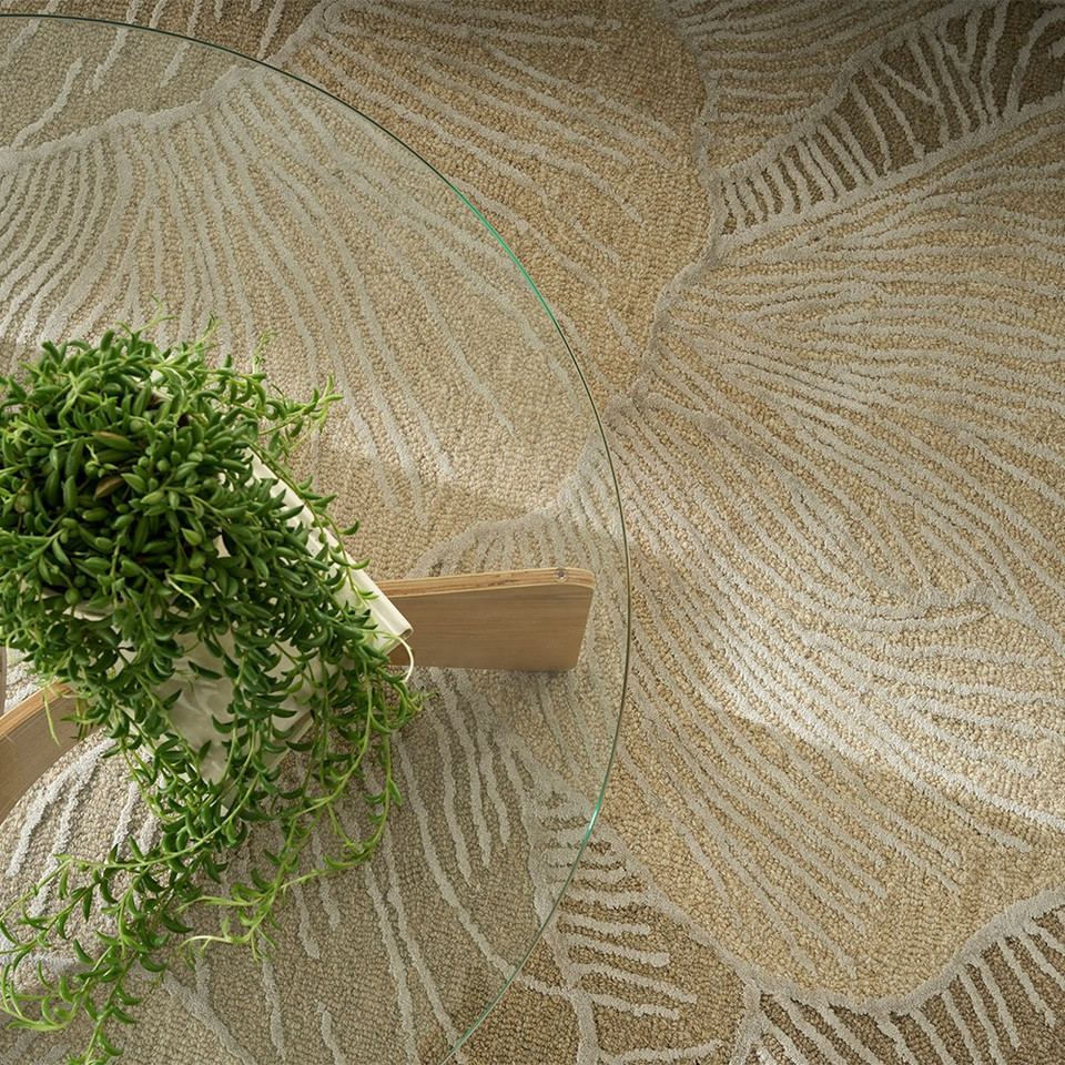 Avra AVR01 Floral Taupe Rug Runner