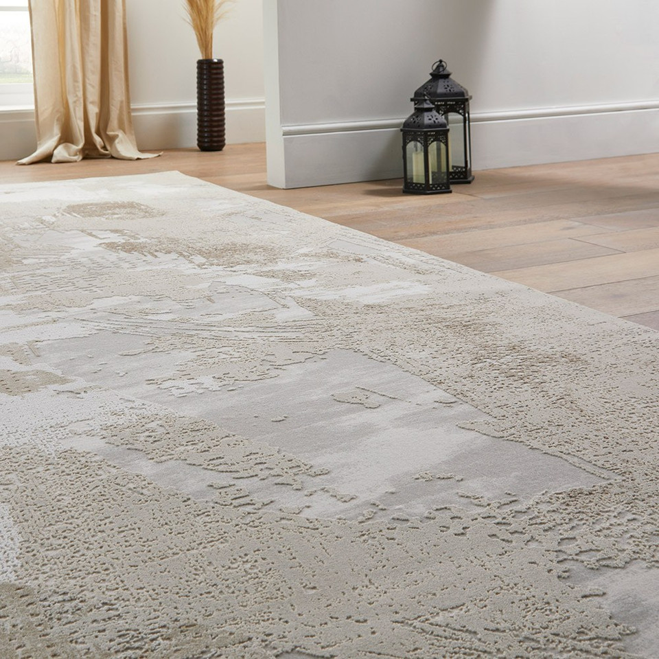 Skyline SK103 Abstract Ivory Beige Rug by Concept Looms