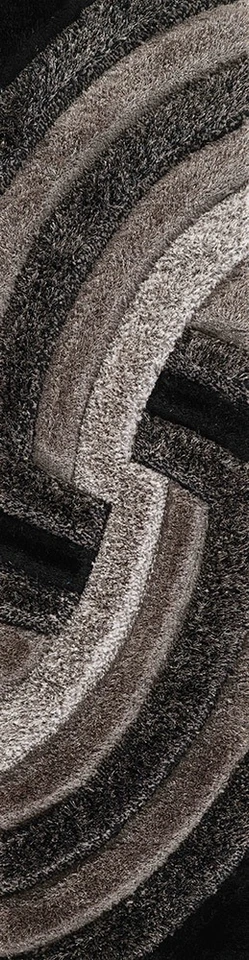 grey shaggy rug runner portrait