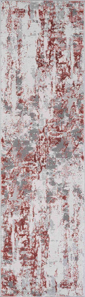 pink grey abstract rug runner portrait