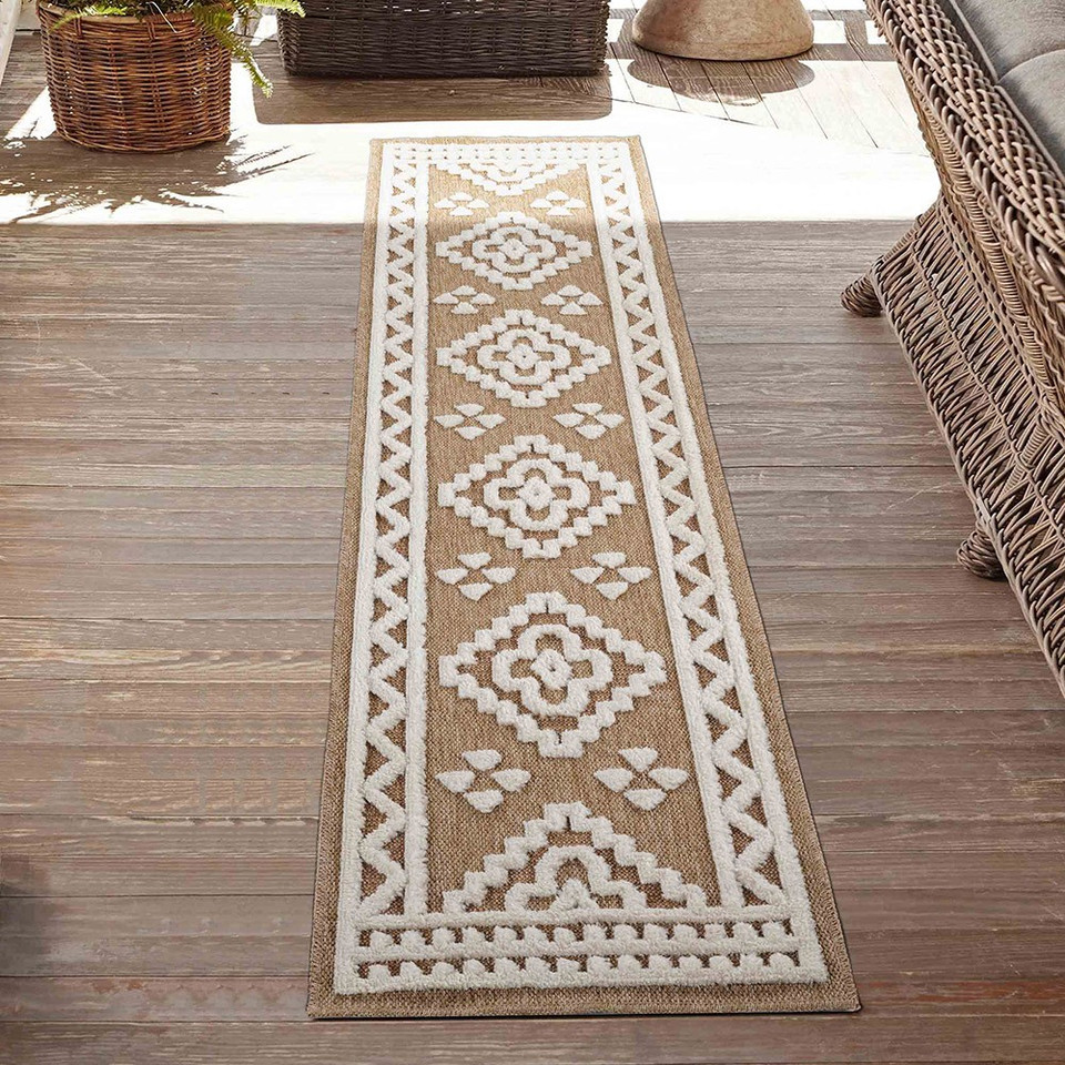 Harper Diamond Indoor Outdoor Cream Rug