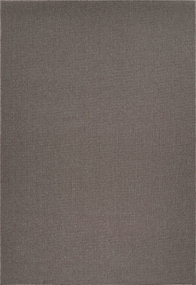 plain low pile dark beige rug portrait