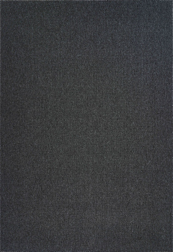plain low pile dark grey rug portrait