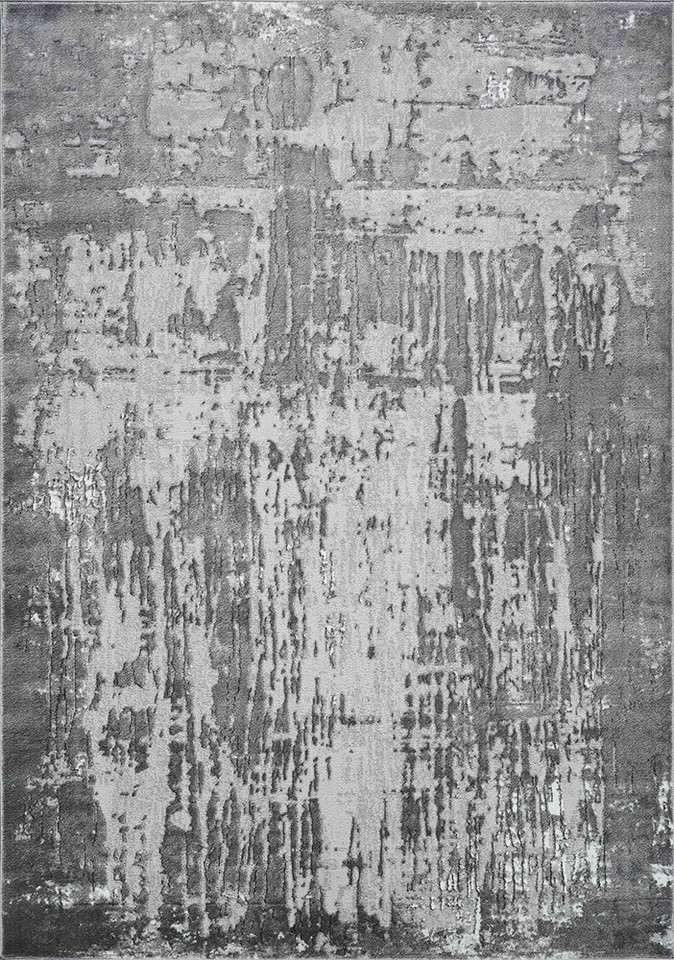 modern abstract abrasion grey rug portrait
