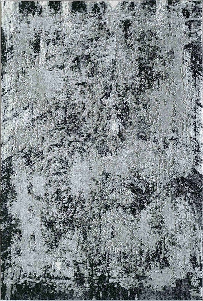 modern abstract acrylic black rug portrait