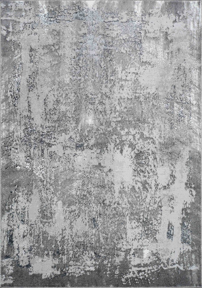 modern abstract acrylic grey rug portrait