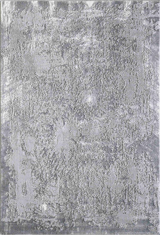 modern abstract acrylic grey rug portrait